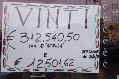 Patti. Totalizzato un “5” con Stella : vinti oltre 300 mila euro