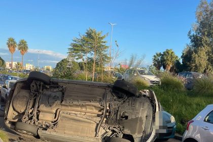 Catania: Incidente Stradale sulla Catania-Paternò, Auto Ribaltata nei Pressi del Garibaldi